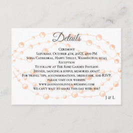 Moderne Ivory-Blush Romantische Perlmutt - Neutral Begleitkarte