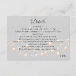 Moderne Ivory-Blush Romantische Perlmutt - Neutral Begleitkarte