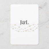 Moderne Ivory-Blush Romantische Perlmutt - Neutral Begleitkarte (Rückseite)