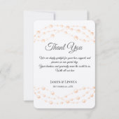 Moderne Ivory-Blush Romantische Perlmutt - Neutral Dankeskarte (Vorderseite)