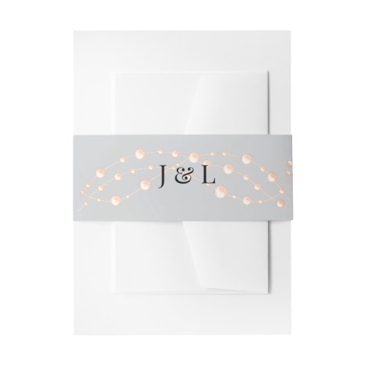 Moderne Ivory-Blush Romantische Perlmutt - Neutral Einladungsbanderole (Vorderseite Beispiel)