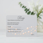 Moderne Ivory-Blush Romantische Perlmutt - Neutral RSVP Karte (Stehend Vorderseite)