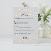 Moderne Ivory-Blush Romantische Perlmutt - Neutral RSVP Karte (Stehend Vorderseite)