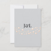 Moderne Ivory-Blush Romantische Perlmutt - Neutral RSVP Karte (Rückseite)