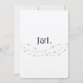 Moderne Ivory-Blush Romantische Perlmutt - Neutral Save The Date (Rückseite)