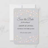 Moderne Ivory-Blush Romantische Perlmutt - Neutral Save The Date (Vorderseite)