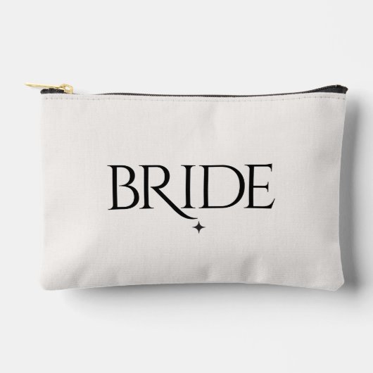 Moderne Ivory Bridal Toilettenartikel Kosmetische  Zubehörtasche (Vorderseite)