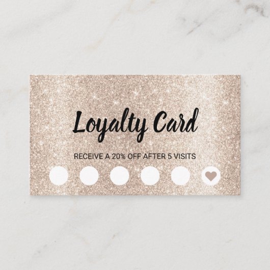 Moderne Ivory Gold Glitzer Beauty Salon Wellness-C Treuekarte (Vorderseite)