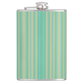 Moderne Jade Green Strip Vinyl Wrapped Flask, 8oz Flachmann