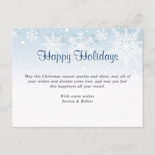 Moderne Jahresgrüße FOTO Weihnachtskarte Postkarte (Rückseite)