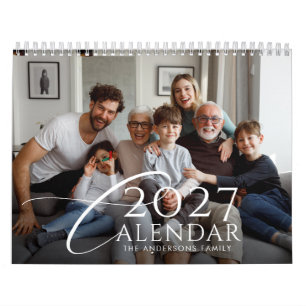 Moderne Jahresrückblick-Persönliches Familienfoto Kalender