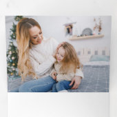 Moderne Jahreszeit Grüße Typografie 2-Foto Dreifach Gefaltete Urlaubskarte (Innen Erste Seite)