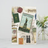 Moderne Jahrgangsreisen Briefpapier (Stehend Vorderseite)