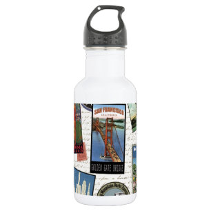 Moderne Jahrgangsreisen USA Edelstahlflasche