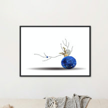 Moderne japanische Kunst des Minimalistischen Schw