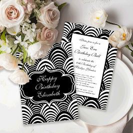 Moderne Jazz-Ära Elegant Black and White 1920s Einladung