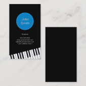 Moderne Jazz-Pianistin/Musician Business Card Visitenkarte (Vorne/Hinten)