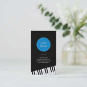 Moderne Jazz-Pianistin/Musician Business Card Visitenkarte (Stehend Vorderseite)