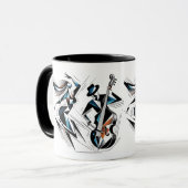 Moderne Jazz-Szene Tasse (Vorderseite Links)