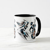 Moderne Jazz-Szene Tasse (VorderseiteRechts)