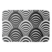 Moderne Jazzzeitalter roaring 20 Schwarz/Weiß Badematte (Vorderseite)