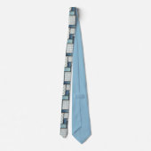 Moderne Jeans-Patchwork-Mosaik-Muster Krawatte (Rückseite)