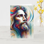 Moderne Jesus Grußkarte für Jeden Anlaß Karte (Gelbe Blume)