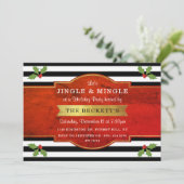 Moderne Jingle & Mingle Holiday Party Einladung (Stehend Vorderseite)