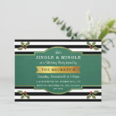 Moderne Jingle & Mingle Holiday Party Einladung (Stehend Vorderseite)