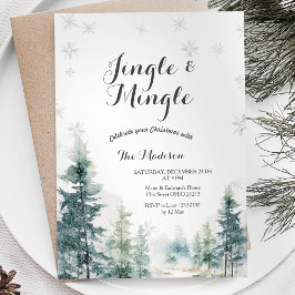 Moderne Jingle & Mingle Winter Party Einladung
