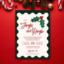 Moderne Jingle und Mingle Holiday Party Einladung