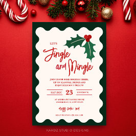 Moderne Jingle und Mingle Holiday Party Einladung
