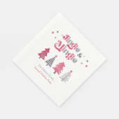 Moderne Jingle und Mingle-Weihnachtsfeier Serviette (Ecke)
