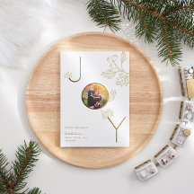 Moderne Joliday Foto Foliage Gold Card