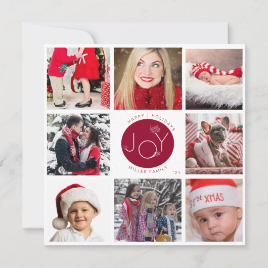Moderne Joto Collage Holiday Card (Vorderseite)