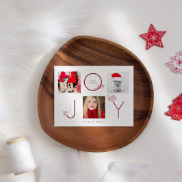 Moderne Joto Collage Holiday Card Postkarte