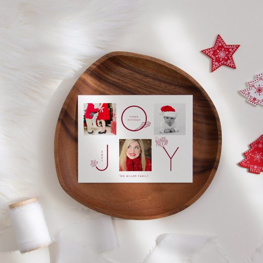Moderne Joto Collage Holiday Card Postkarte
