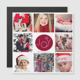 Moderne Joto Foto Collage Holiday Magnetkarte