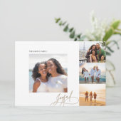 Moderne Joy Multi-Foto Ferienkarte Feiertagskarte (Stehend Vorderseite)