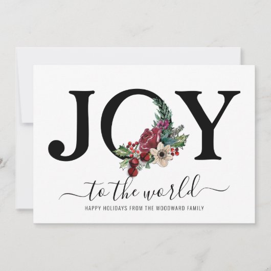 Moderne Joy Typografie Floral (Vorderseite)