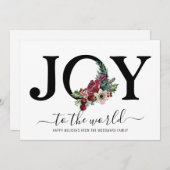 Moderne Joy Typografie Floral (Vorne/Hinten)