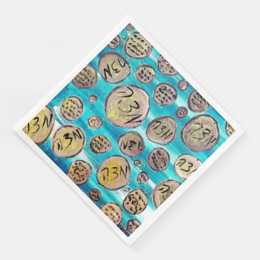 Moderne Joyful Matzah Serviette (Ecke)