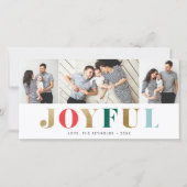 Moderne Joyline 3 Foto Weihnachtskarte (Vorderseite)