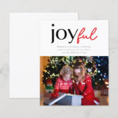 Moderne Joystick-Foto Holiday Card (Vorne/Hinten)