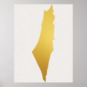 Moderne jüdische Wandkunst aus Gold - Stück 3 von Poster