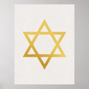 Moderne jüdische Wandkunst in Gold - Teil 2 von 3 Poster