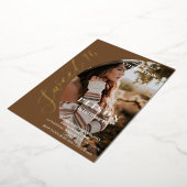 Moderne Jugend 2 Foto Script Sweet 16 Terracotta Folieneinladung (Gedreht)