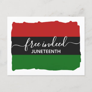 Moderne JUNETEENTH Frei in der Tat Postkarte