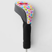 Moderne, junge, lebendige, doodled Herz-Muster Nam Golf Headcover (angewinkelt)