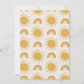 Moderne Jungen erste Reise um die Sonne 1. Geburts Einladung (Rückseite)